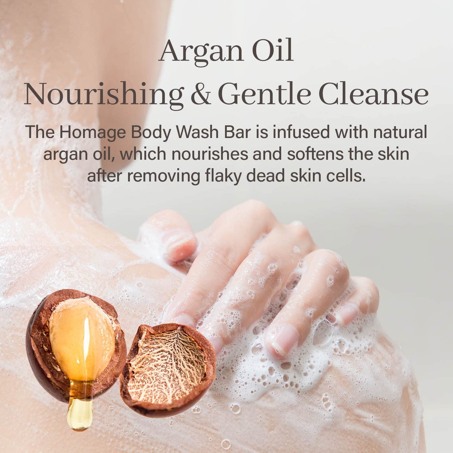 Homage Natual Body Soap Bar for Softer Skin – Jojoba Oil, Castor Oil for Soothing, Hydrating, Body and Facial Cleanser, Plastic-Free, Eco-Friendly, Vegan, Sustainable