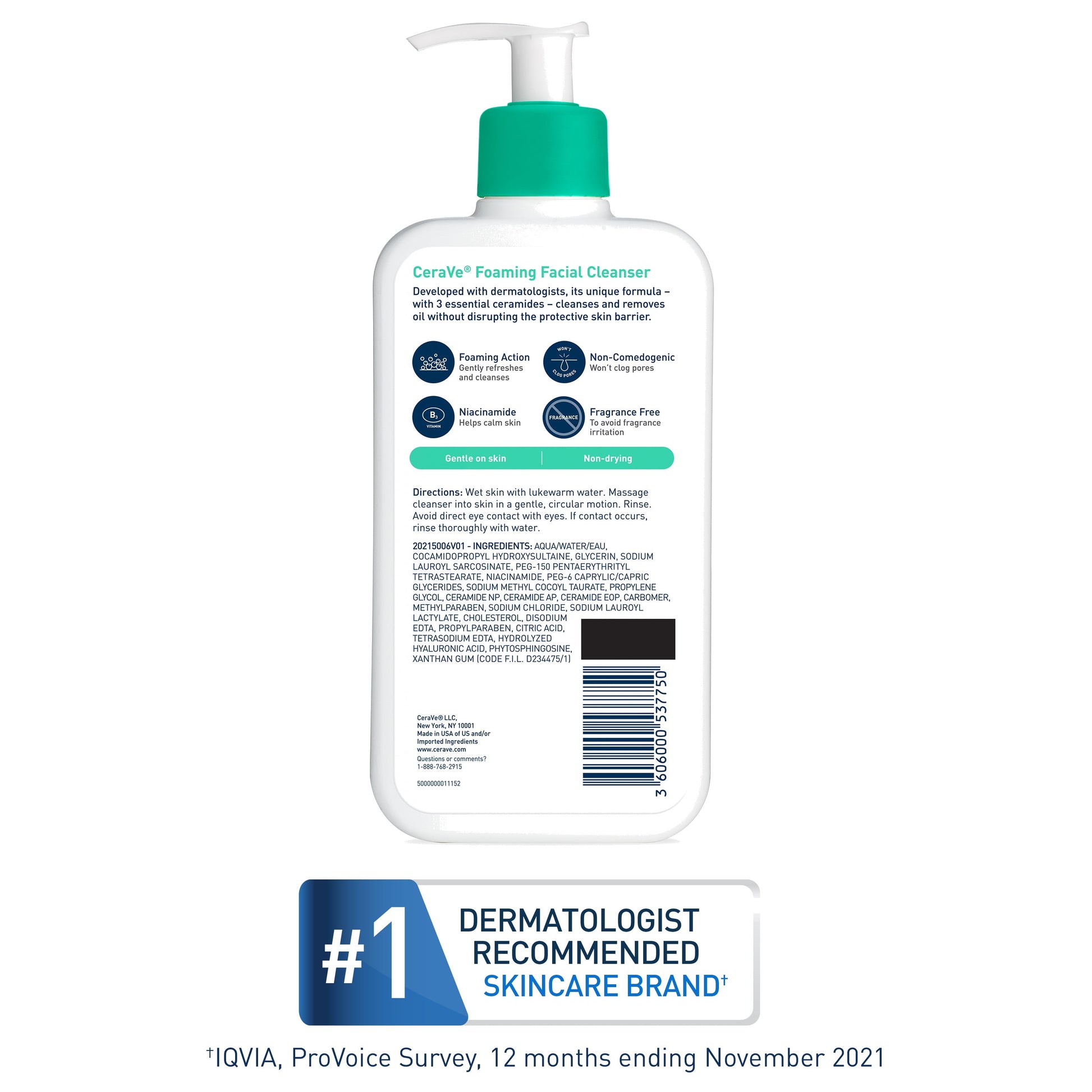 (3 Pack)  Travel Size Foaming Facial Cleanser for Normal to Oily Skin, 3 Fl Oz